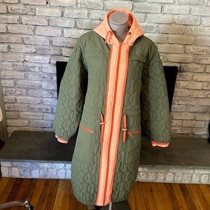 Daily Practice by Anthropologie Long Hooded Quilted Jacket